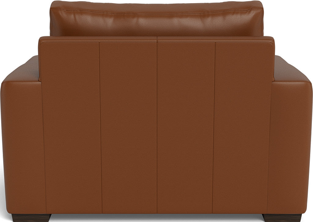Mas Mesa 52" Deep Leather Arm Chair - Tribeca Chestnut