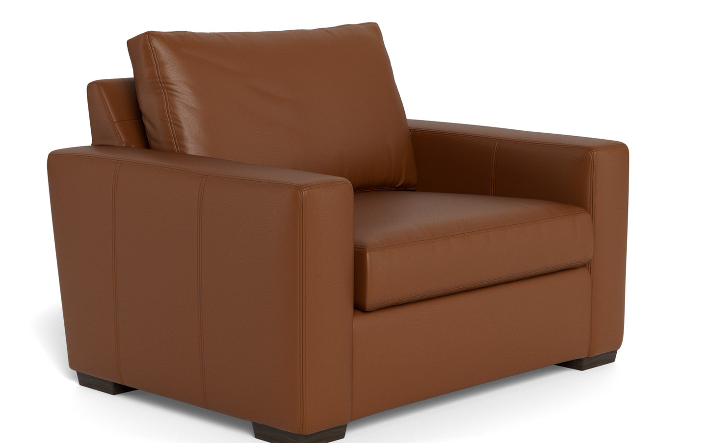 Mesa 52" Leather Arm Chair - Tribeca Chestnut