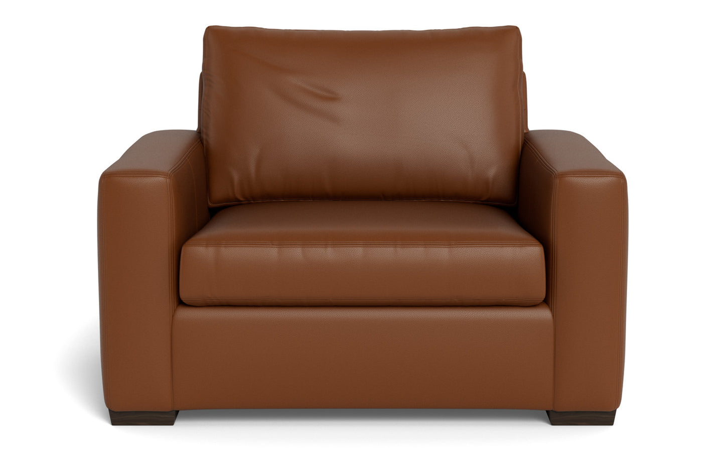 Mesa 52" Leather Arm Chair - Tribeca Chestnut