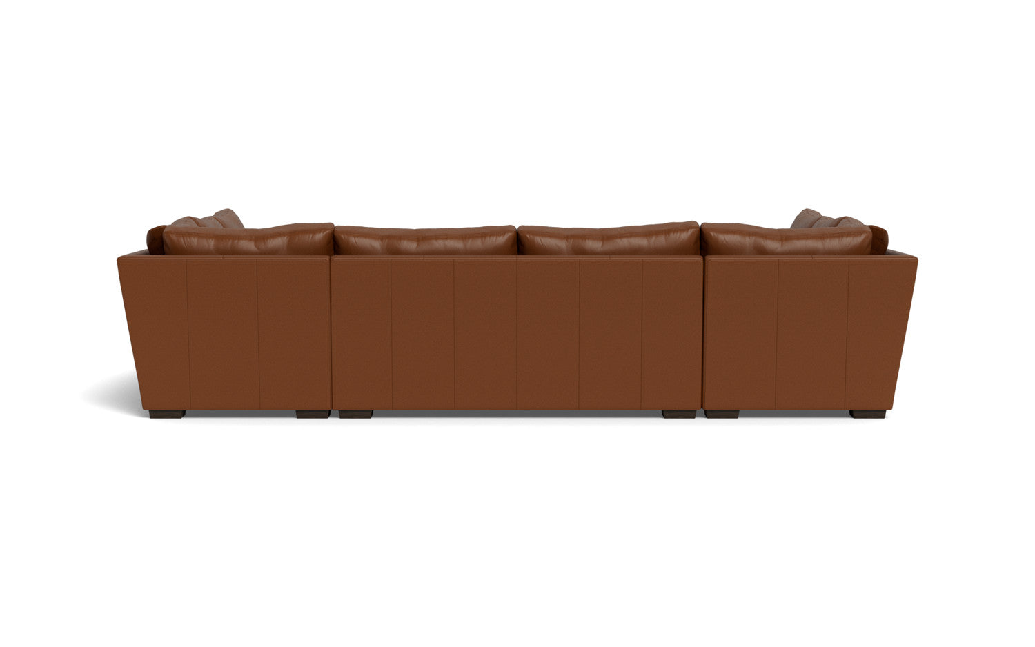 Mesa 154" Leather Condo U Sectional - Tribeca Chestnut