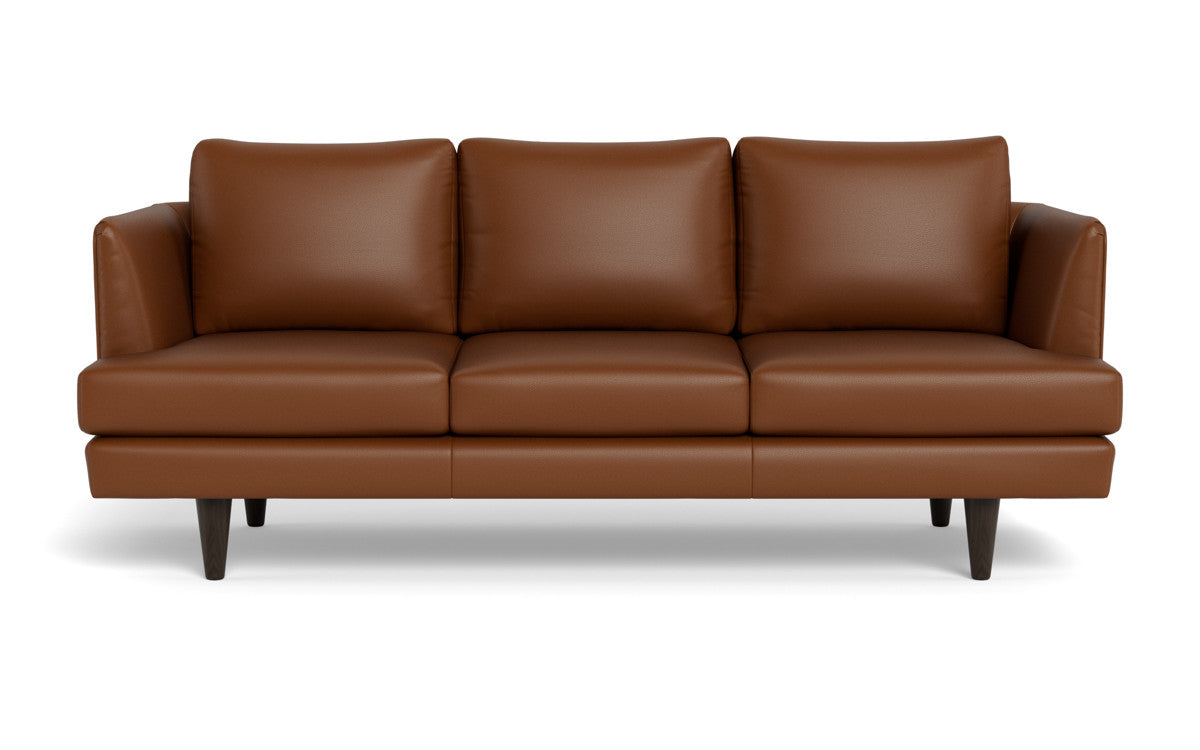 Rainey 83" Leather Sofa - Tribeca Chestnut