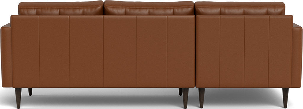 Wallace 98" Leather Left Chaise Sectional - Tribeca Chestnut