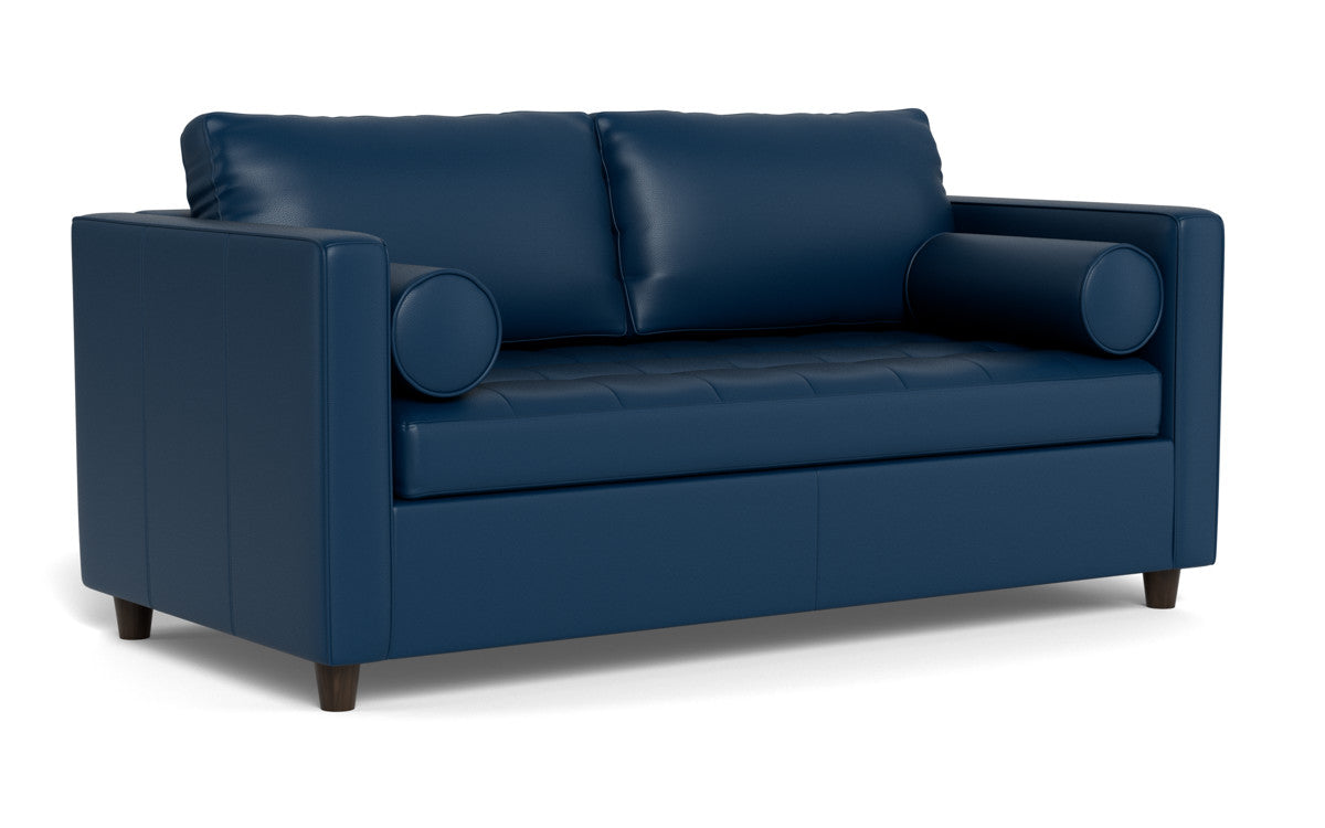 Ladybird 72" Leather Full Sleeper Loveseat - Tribeca Cobalt