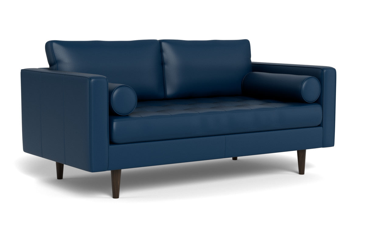 Ladybird 72" Leather Loveseat - Tribeca Cobalt