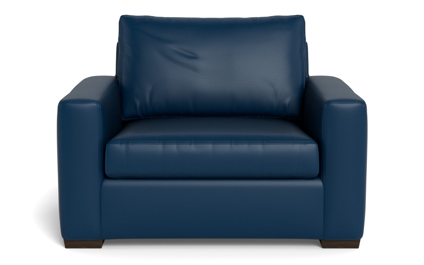 Mesa 52" Leather Arm Chair - Tribeca Cobalt
