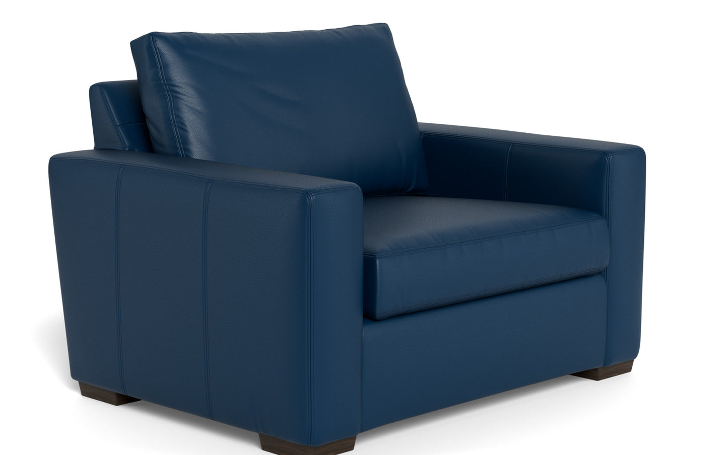 Mesa 52" Leather Arm Chair - Tribeca Cobalt