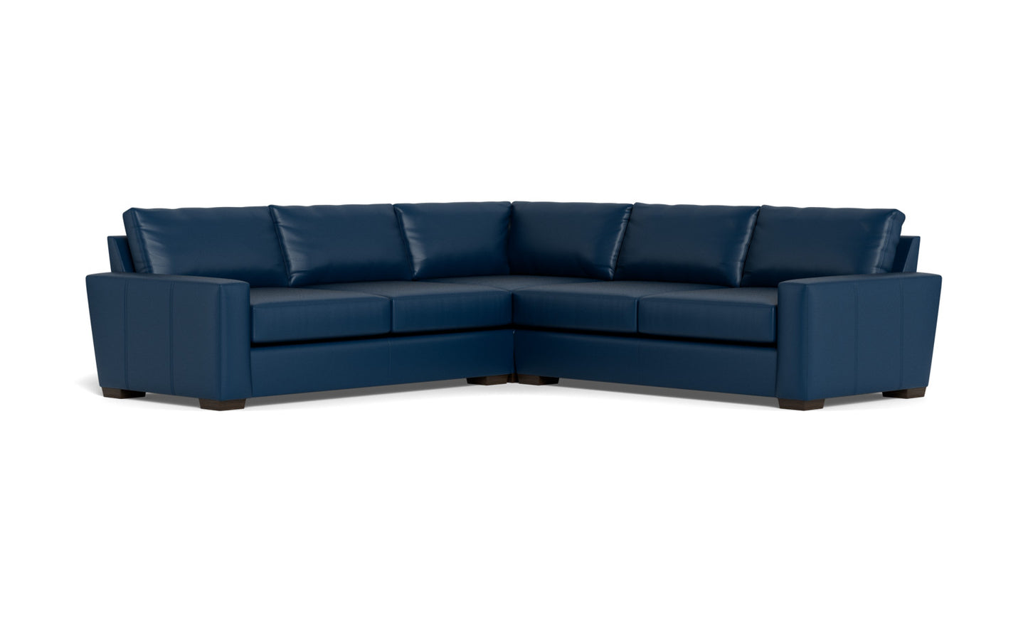 Mesa 121" Leather Corner Sectional - Tribeca Chestnut