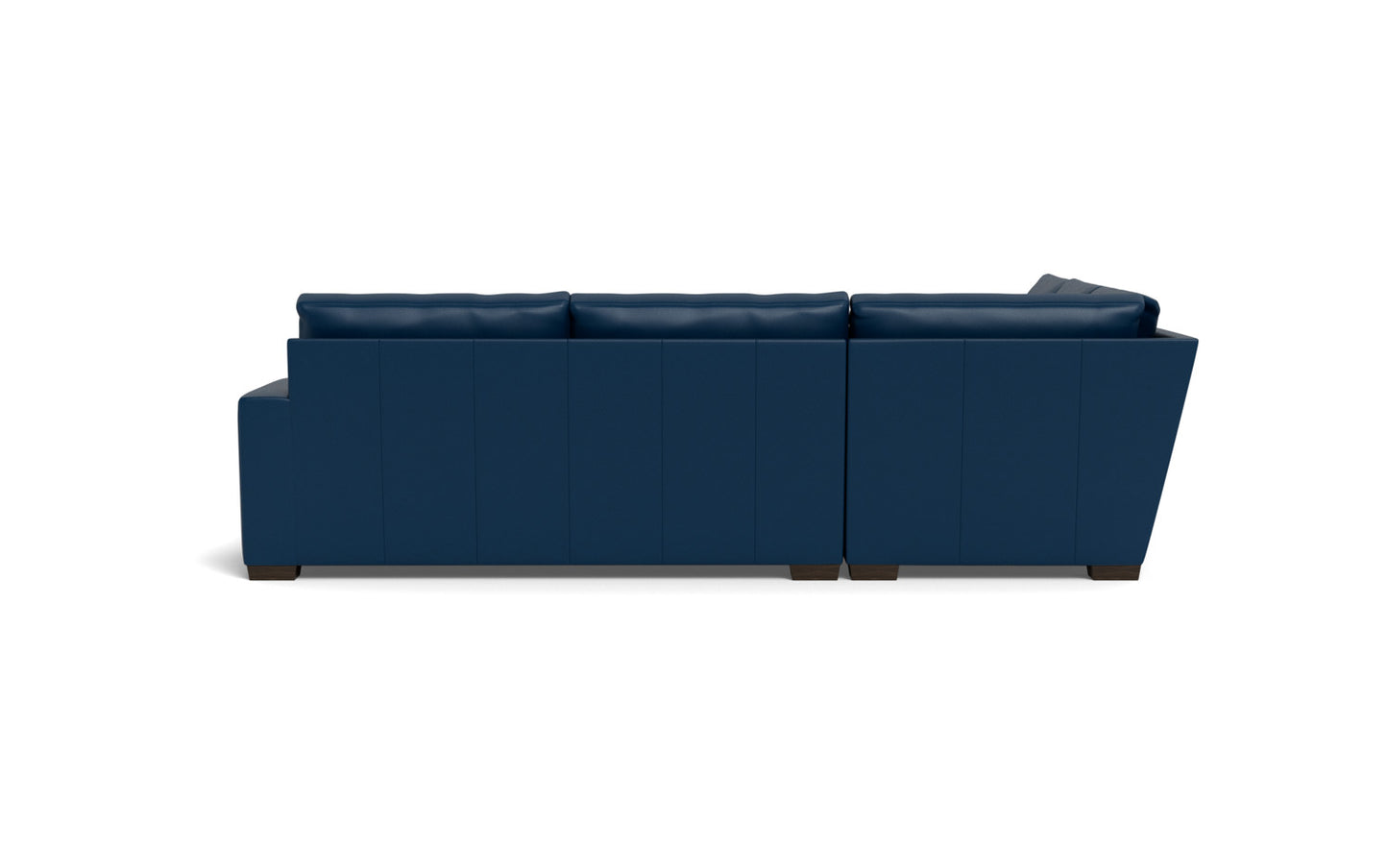 Mesa 121" Leather Corner Sectional - Tribeca Cobalt