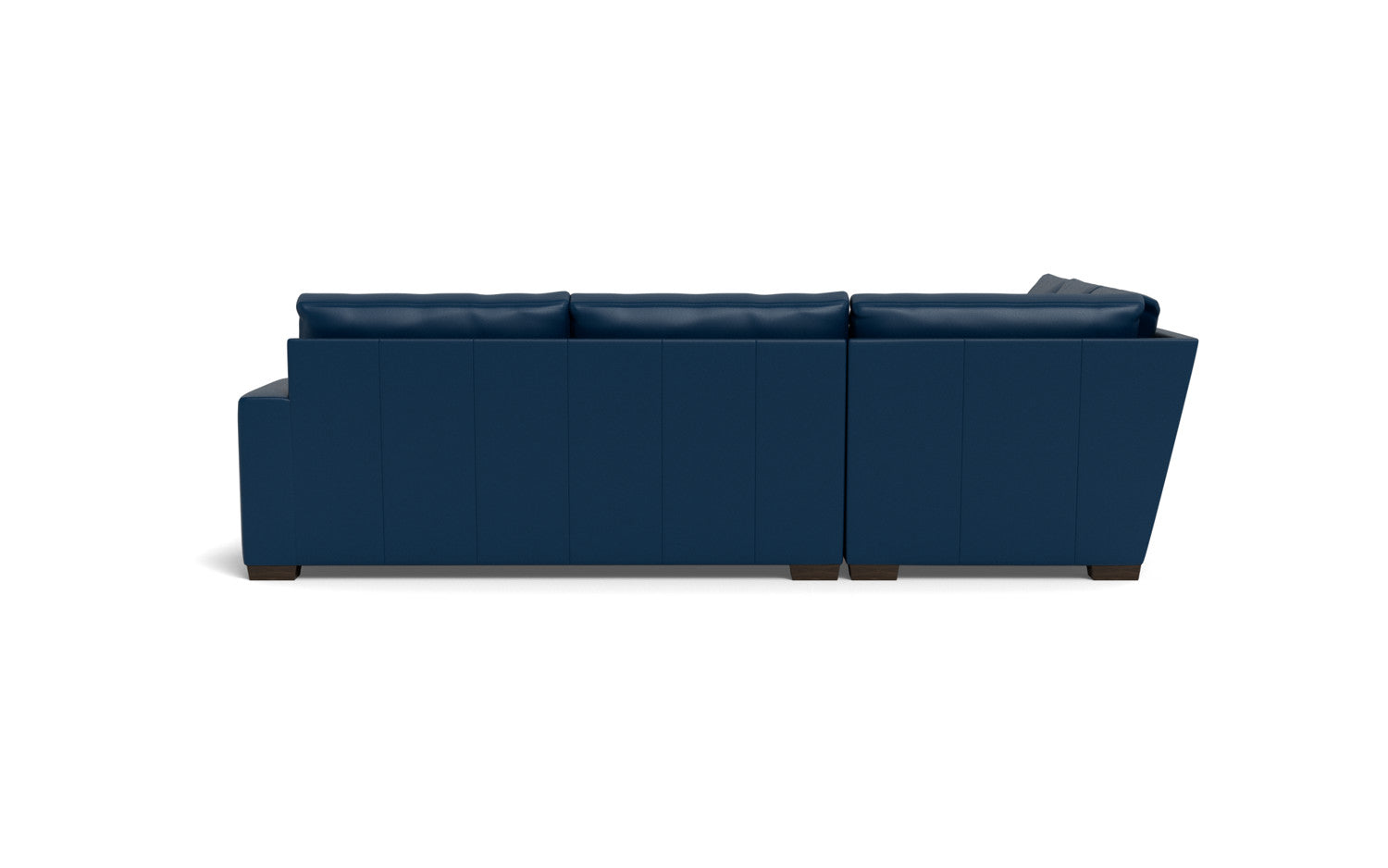 Mesa 121" Leather Corner Sectional - Tribeca Cobalt