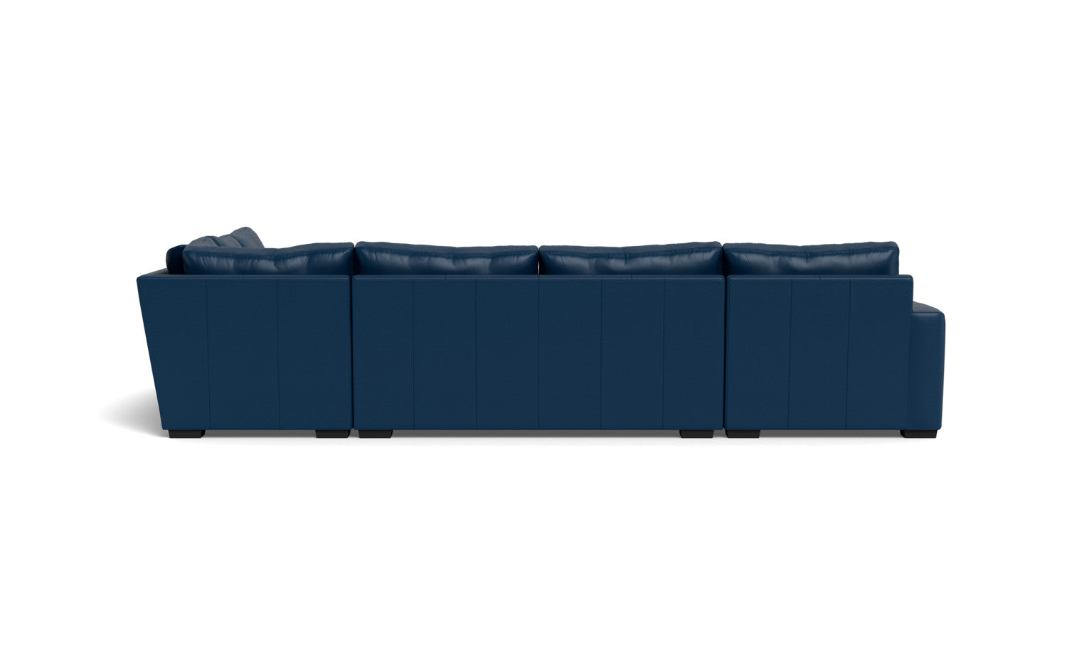 Mesa 156" Leather Corner Sectionals w. Left Chaise - Tribeca Cobalt