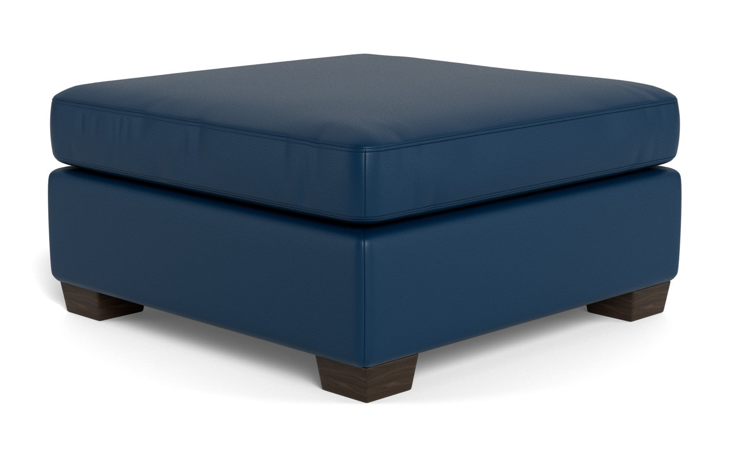 Mesa Leather Storage Cocktail Ottoman - Tribeca Chestnut