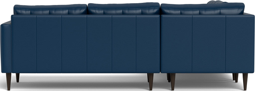Wallace 102" Leather Corner Sectional - Tribeca Cobalt