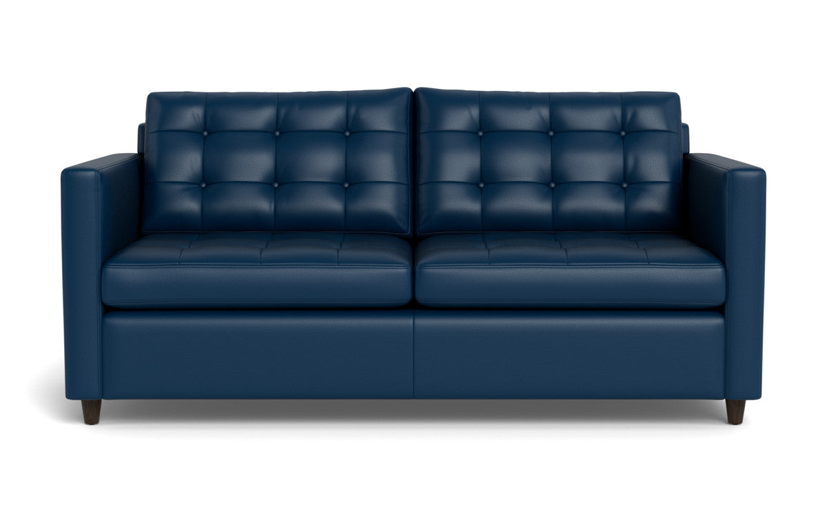 Wallace 74" Leather Queen Sleeper Sofa - Tribeca Cobalt