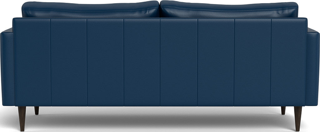 Wallace 85" Leather Untufted Sofa - Tribeca Cobalt