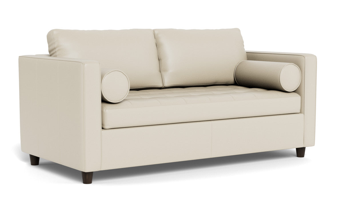 Ladybird 72" Leather Full Sleeper Loveseat - Tribeca Cream
