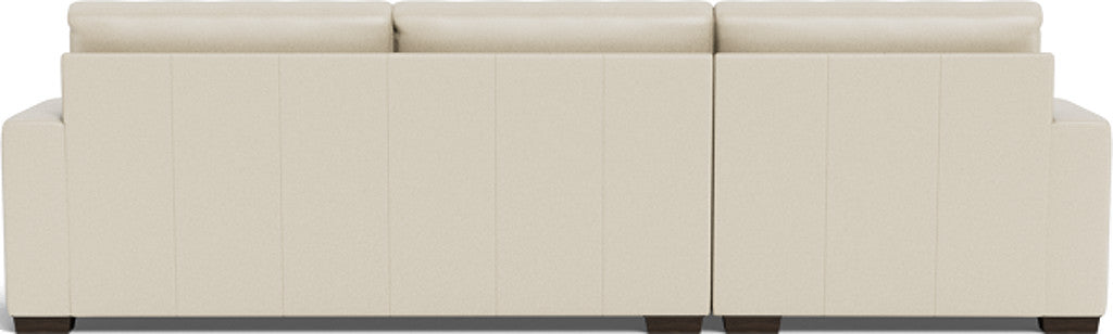 Mas Mesa 123" Deep Leather Left Chaise Sectional - Tribeca Cream