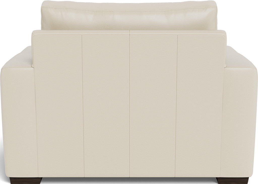Mas Mesa 52" Deep Leather Arm Chair - Tribeca Cream