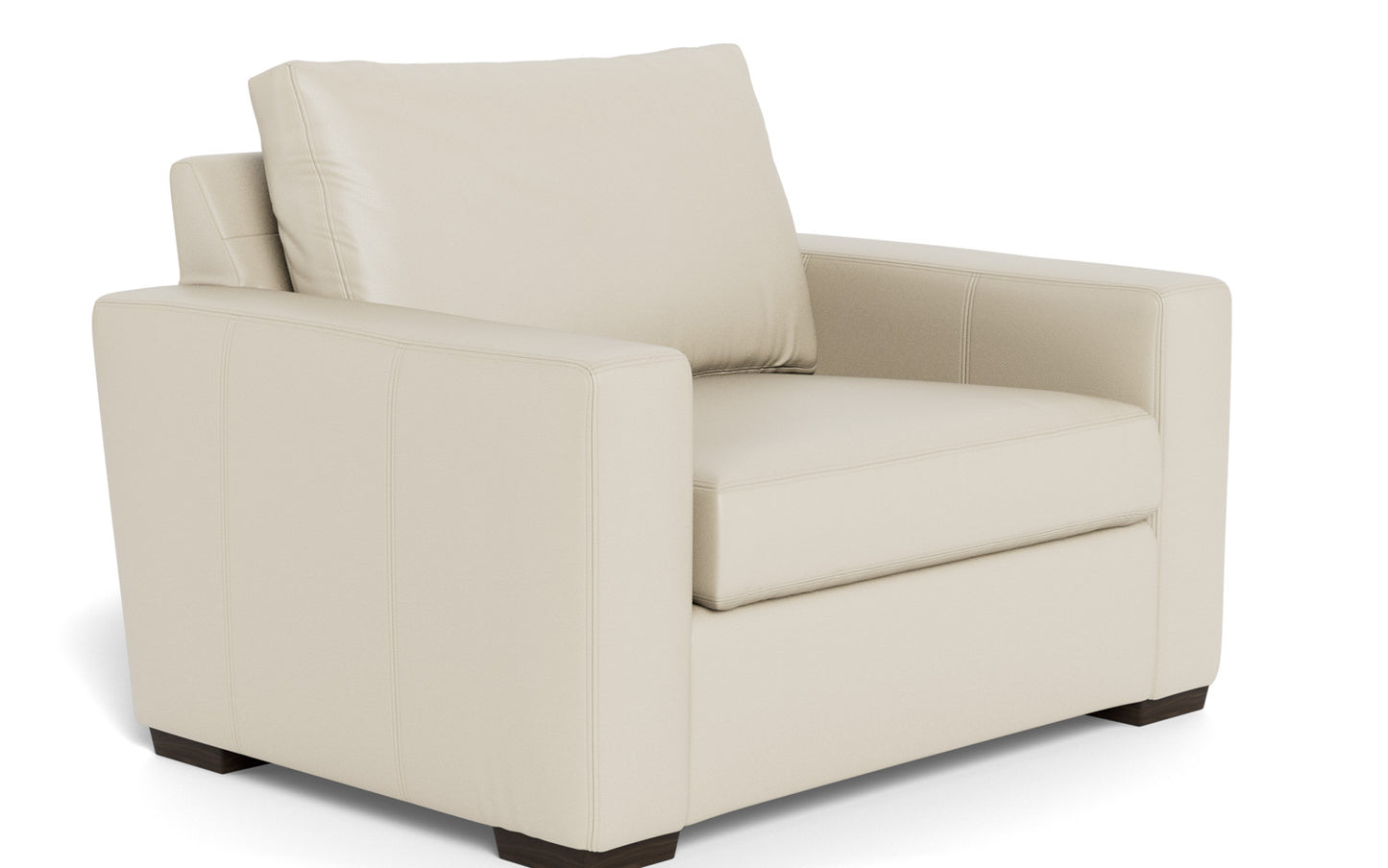 Mesa 52" Leather Arm Chair - Tribeca Cream