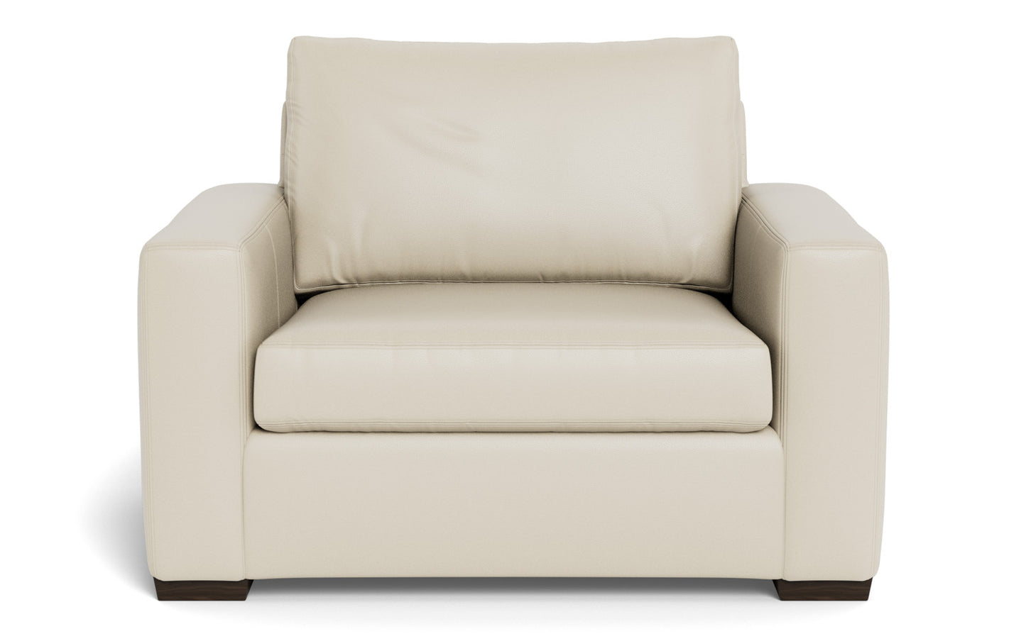 Mesa 52" Leather Arm Chair - Tribeca Cream