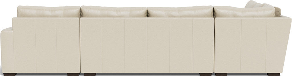 Mas Mesa 162" Deep Leather Corner Sectionals w. Right Chaise - Tribeca Cream
