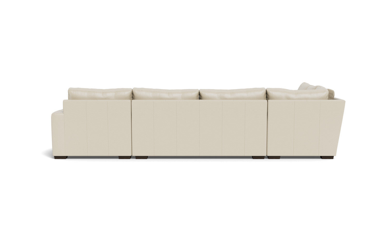 Mesa 156" Leather Corner Sectionals w. Right Chaise - Tribeca Cream
