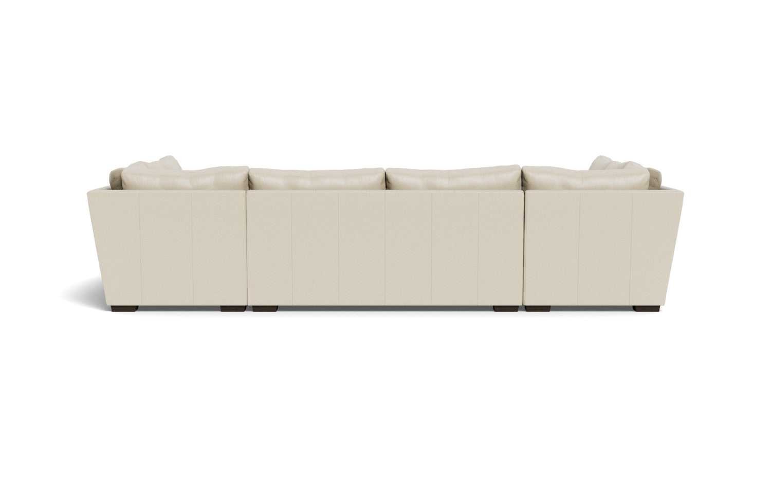 Mesa 154" Leather Condo U Sectional - Tribeca Cream