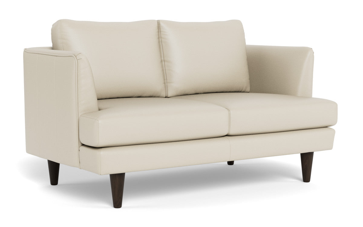 Rainey 59" Leather Loveseat - Tribeca Cream