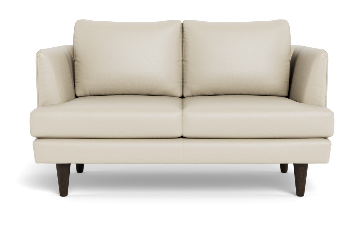 Rainey 59" Leather Loveseat - Tribeca Cream