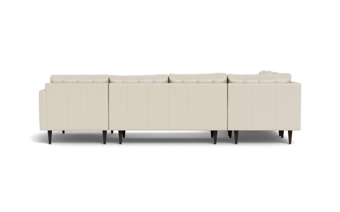 Wallace 131" Leather Corner Sectionals w. Right Chaise - Tribeca Cream