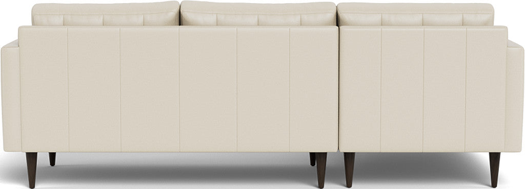 Wallace 98" Leather Left Chaise Sectional - Tribeca Cream