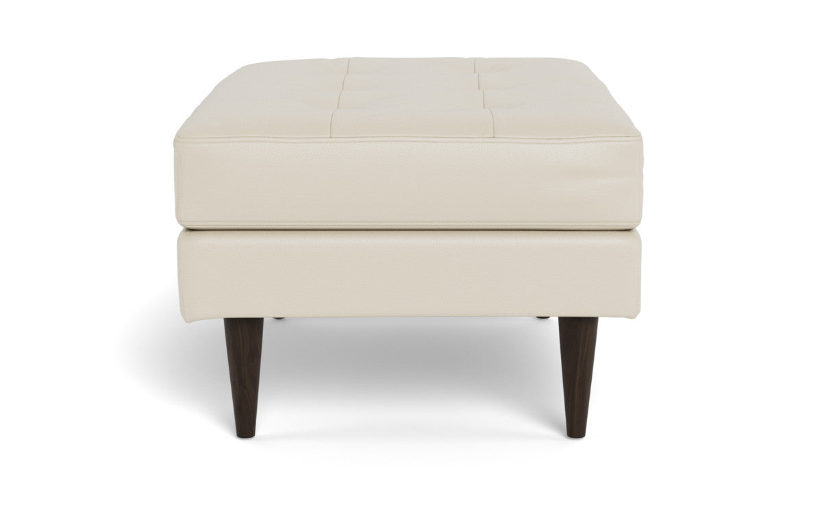 Wallace Leather Ottoman - Tribeca Cobalt