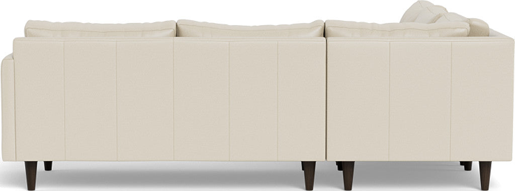 Wallace 102" Leather Untufted Corner Sectional - Tribeca Cream