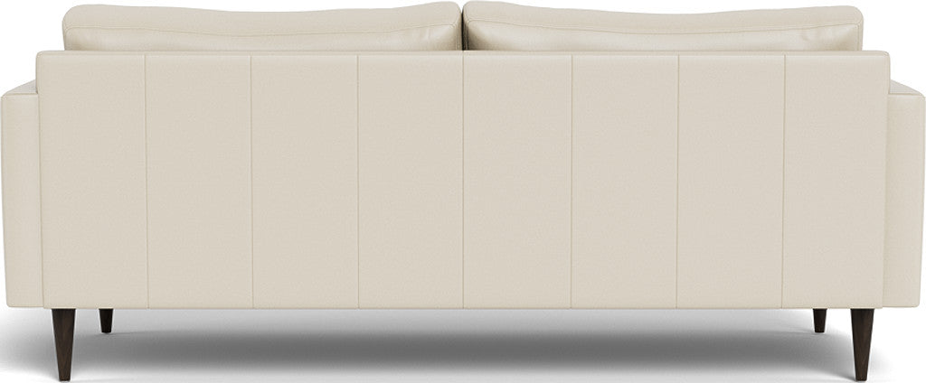 Wallace 85" Leather Untufted Sofa - Tribeca Cream
