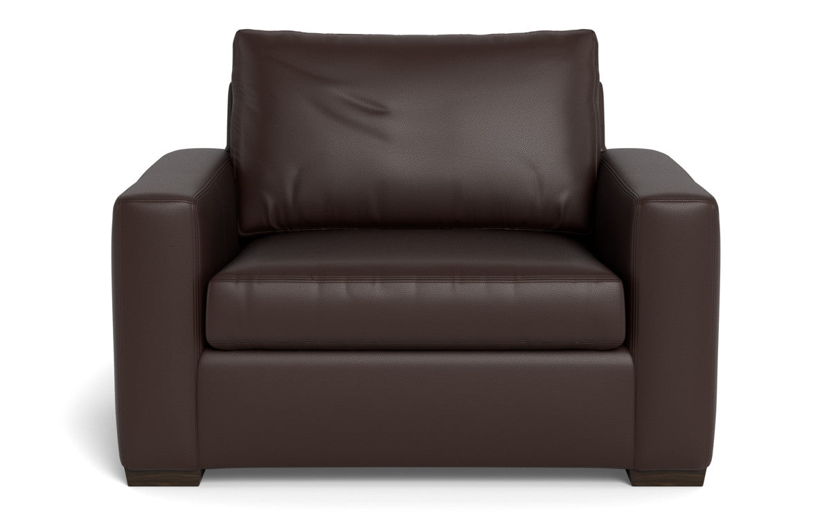 Mas Mesa 52" Deep Leather Arm Chair - Tribeca Espresso