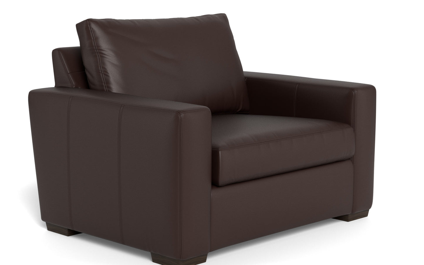 Mesa 52" Leather Arm Chair - Tribeca Espresso
