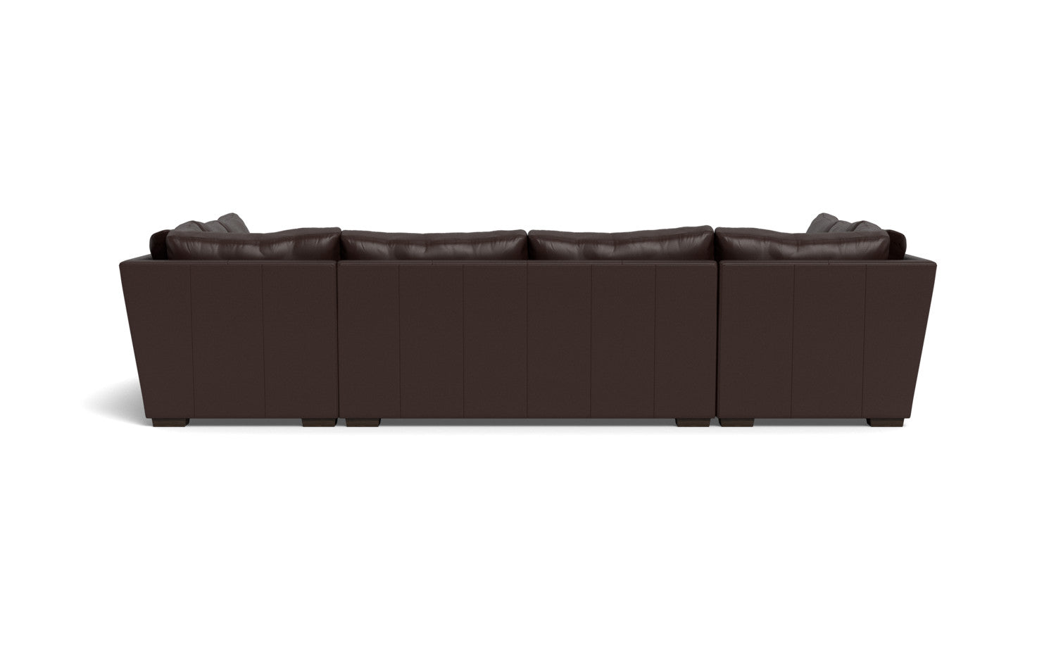 Mesa 154" Leather Condo U Sectional - Tribeca Espresso