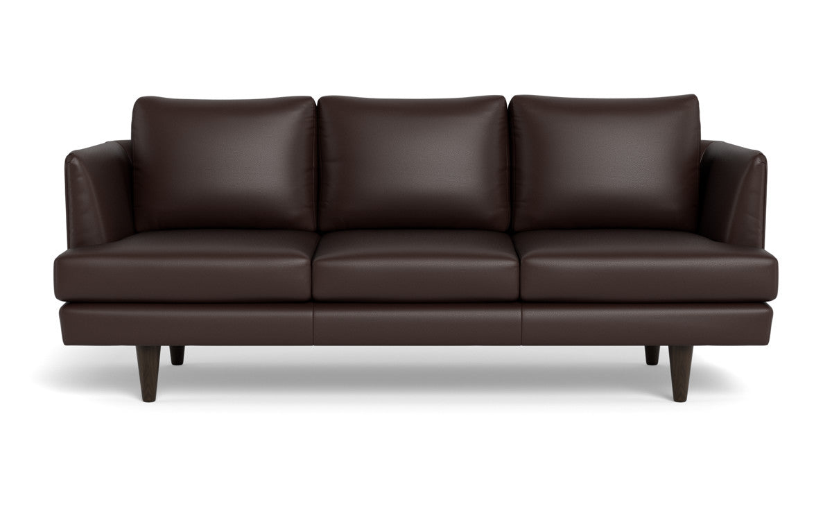 Rainey 83" Leather Sofa - Tribeca Espresso