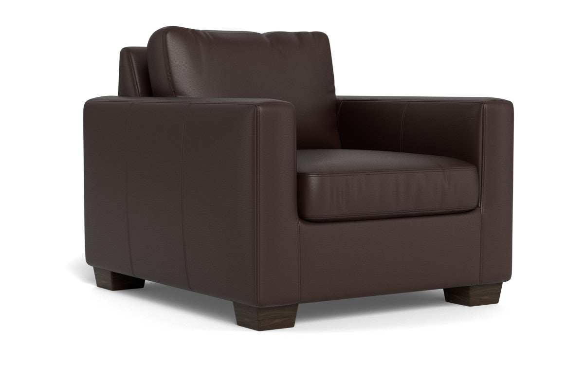 Track 36" Leather Arm Chair - Tribeca Espresso
