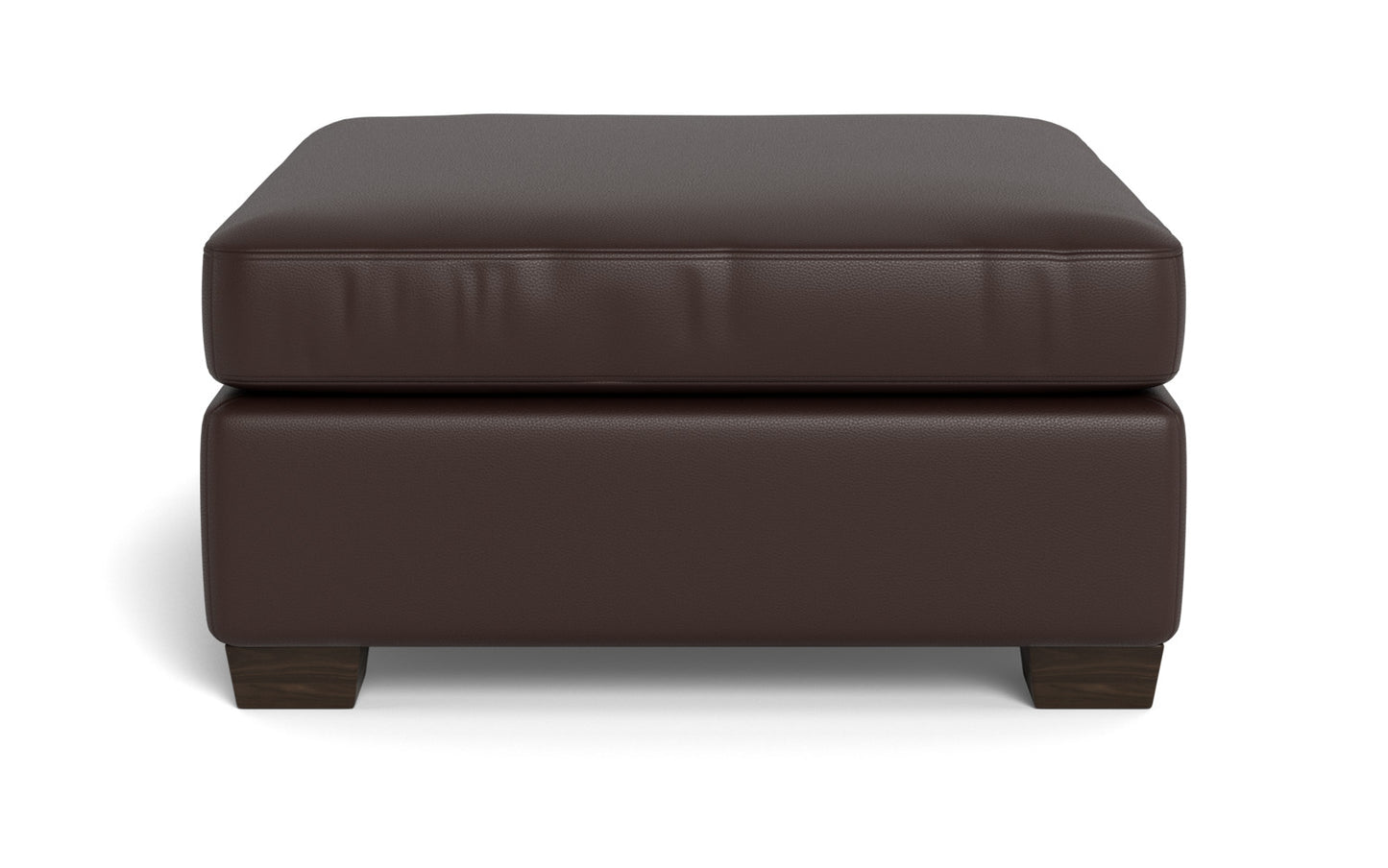 Mesa Leather Storage Cocktail Ottoman - Tribeca Cream
