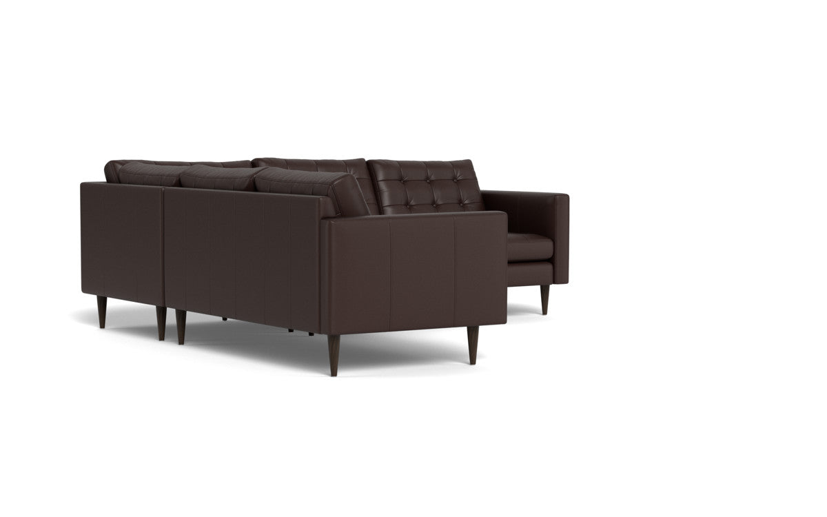 Wallace 102" Leather Corner Sectional - Tribeca Espresso