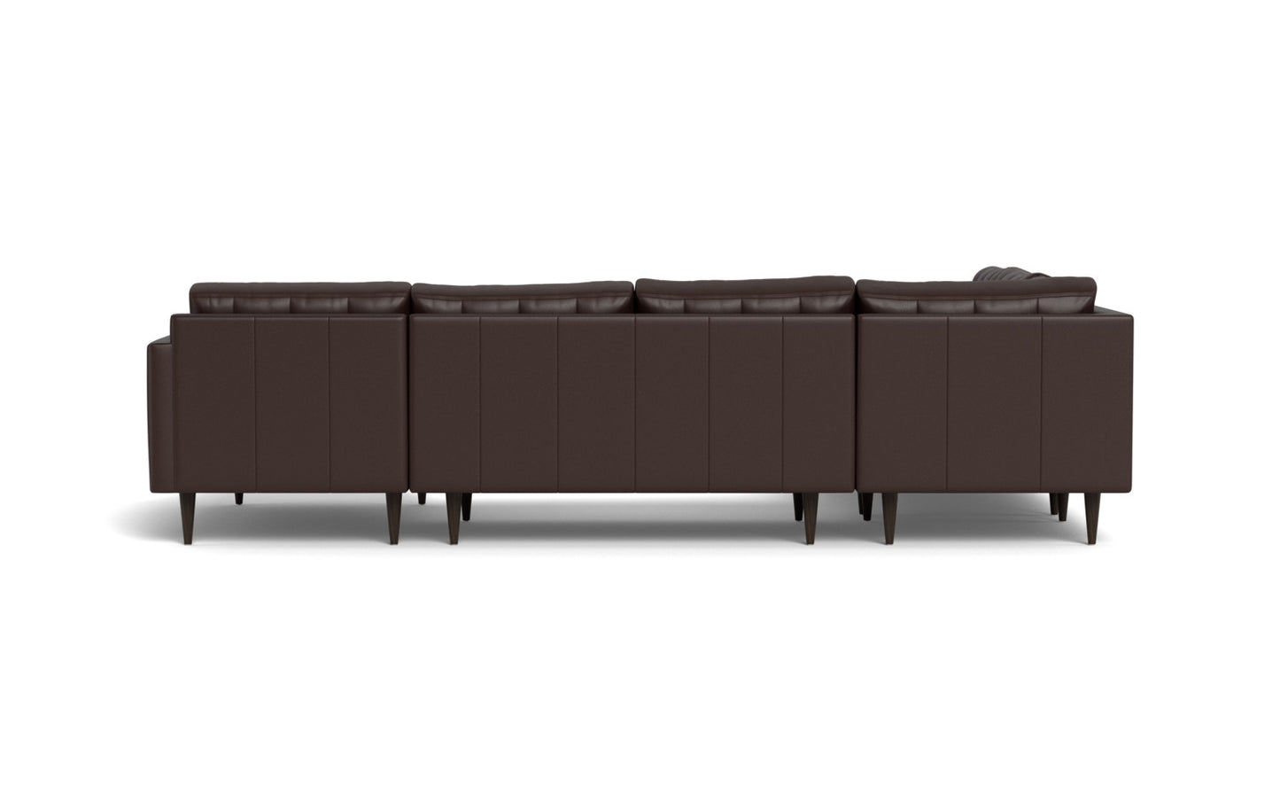 Wallace 131" Leather Corner Sectionals w. Right Chaise - Tribeca Espresso