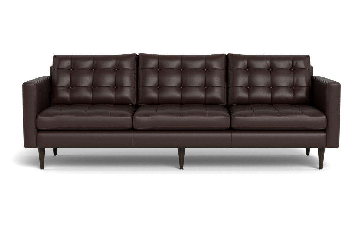 Wallace 98" Leather Estate Sofa - Tribeca Espresso