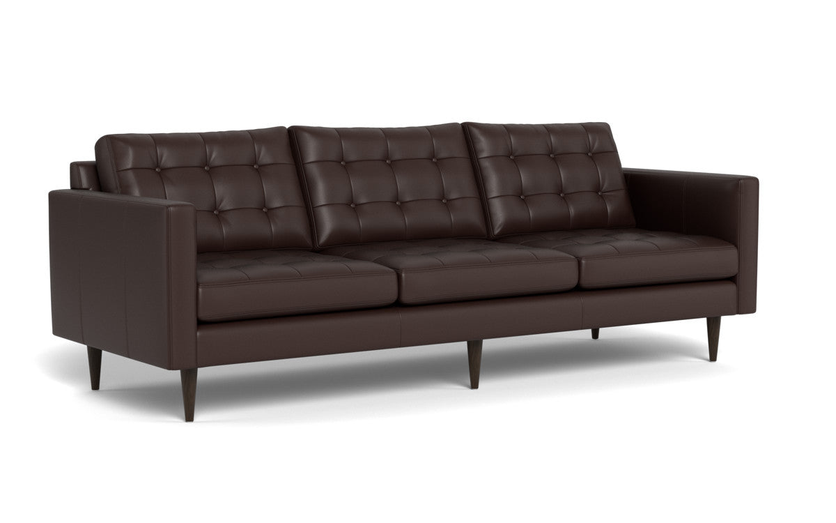 Wallace 98" Leather Estate Sofa - Tribeca Espresso