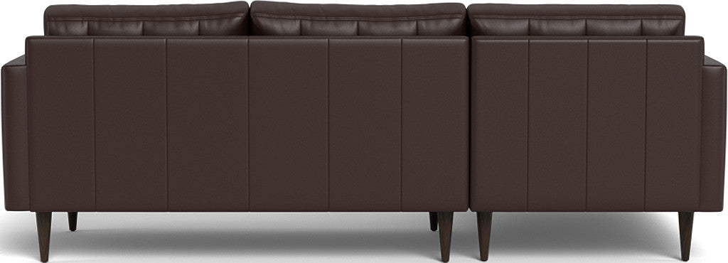 Wallace 98" Leather Left Chaise Sectional - Tribeca Espresso