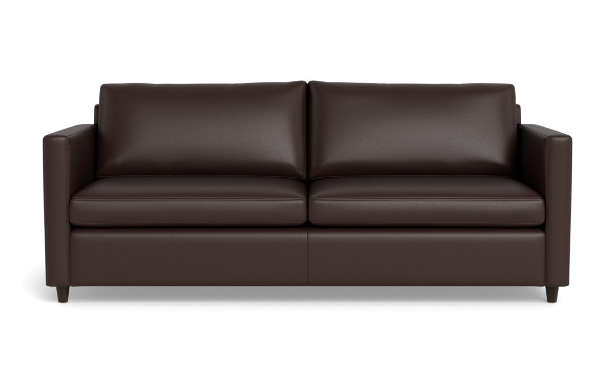 Wallace 74" Leather Untufted Queen Sleeper Sofa - Tribeca Espresso
