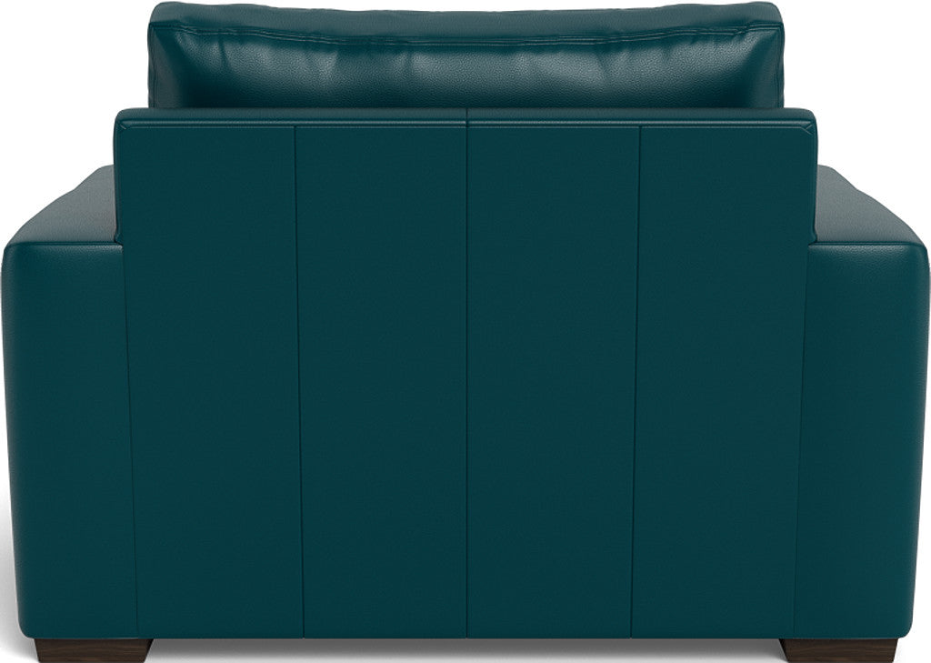 Mas Mesa 52" Deep Leather Arm Chair - Tribeca Lagoon
