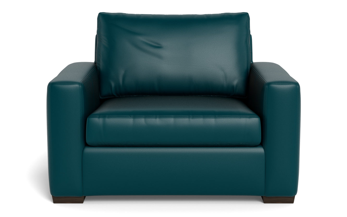 Mesa 52" Leather Arm Chair - Tribeca Lagoon