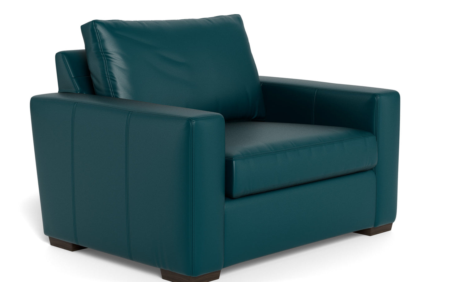 Mesa 52" Leather Arm Chair - Tribeca Lagoon