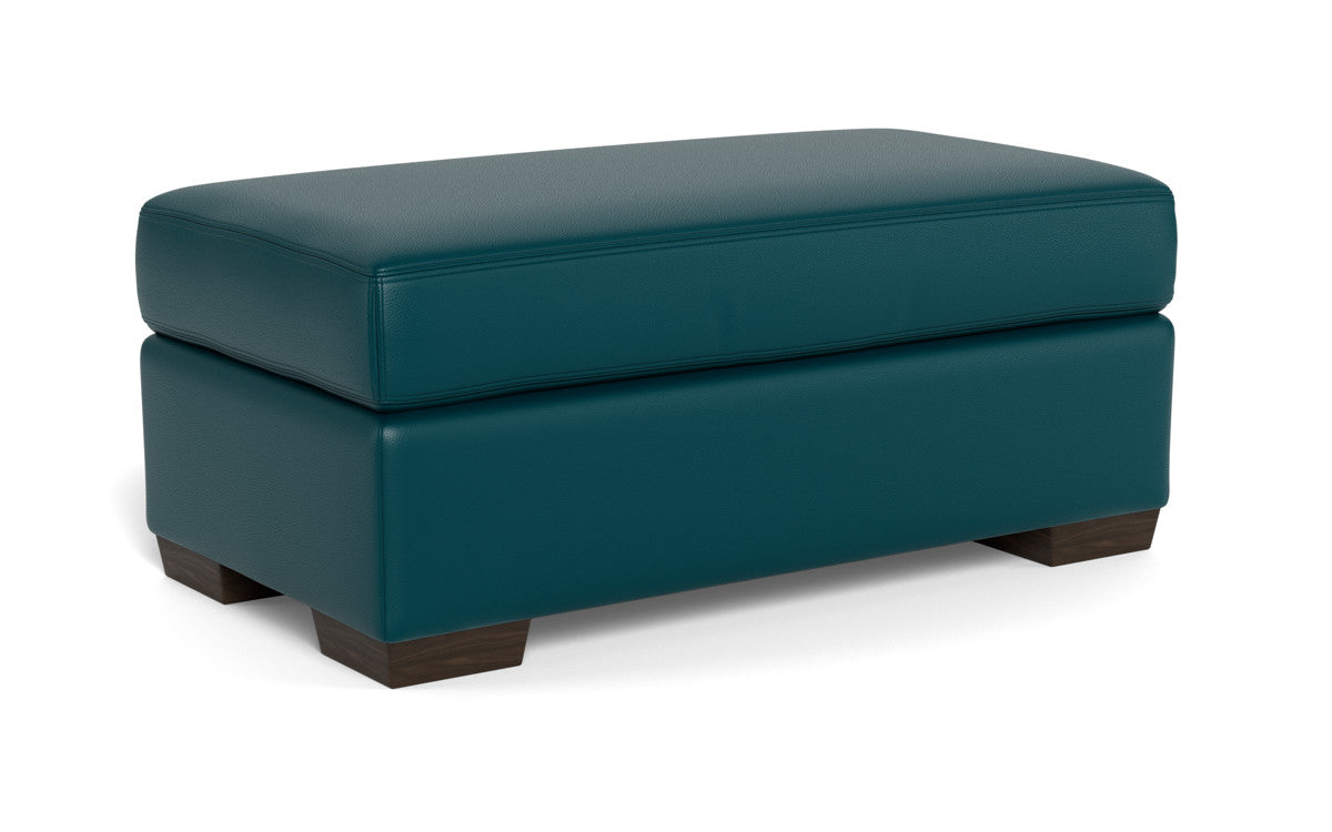 Mesa Leather Ottoman - Tribeca Espresso