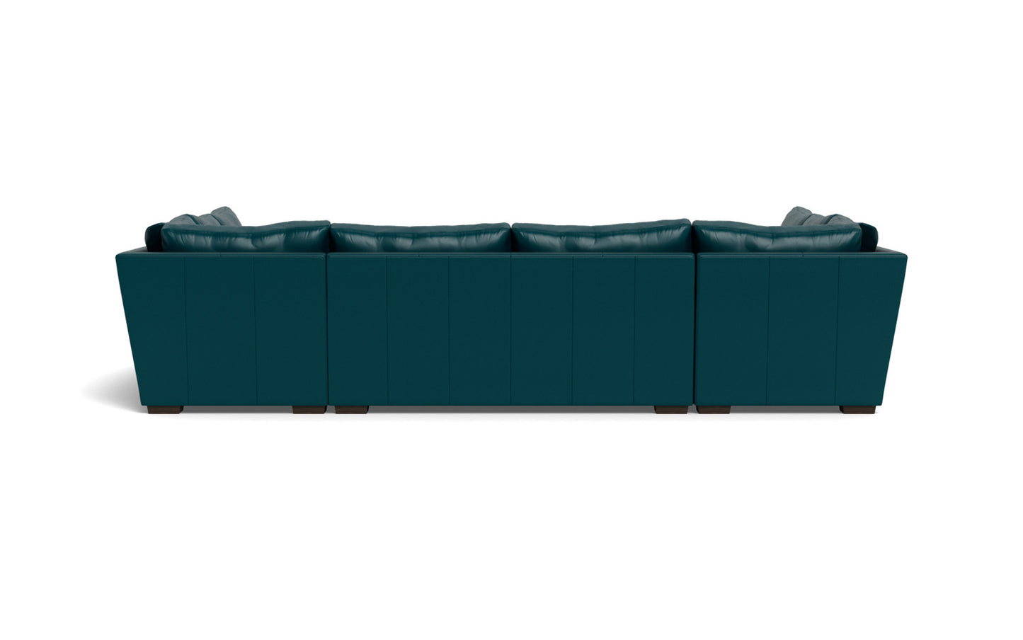 Mesa 154" Leather Condo U Sectional - Tribeca Lagoon